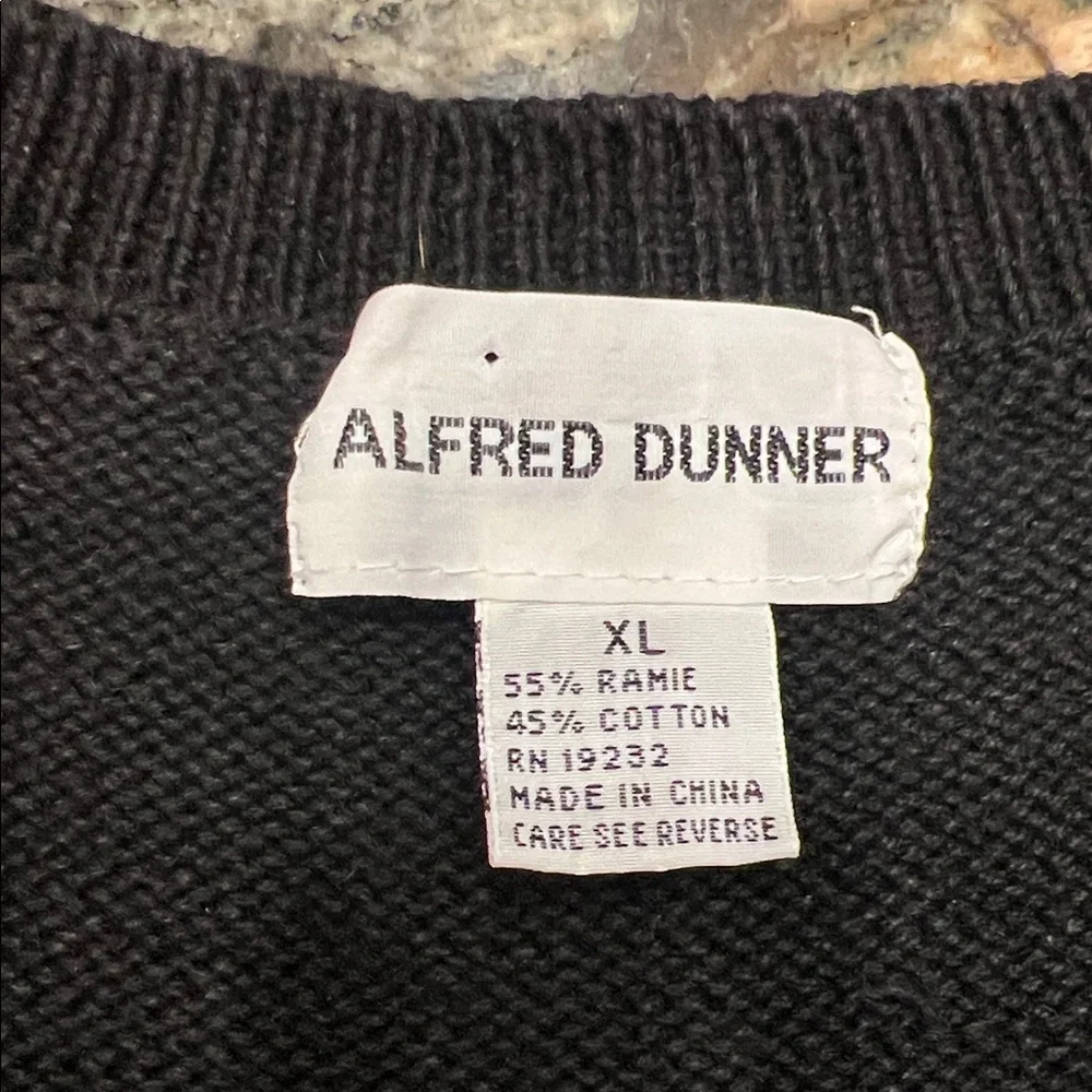 Vintage Alfred Dunner Christmas Knit Scottish Terrier Sweater Vest SZ XL